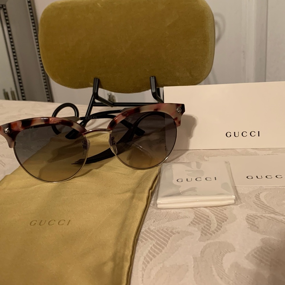 **SOLD**GUCCI Havana Pink Cateye Sunglasses - Picture 7 of 8